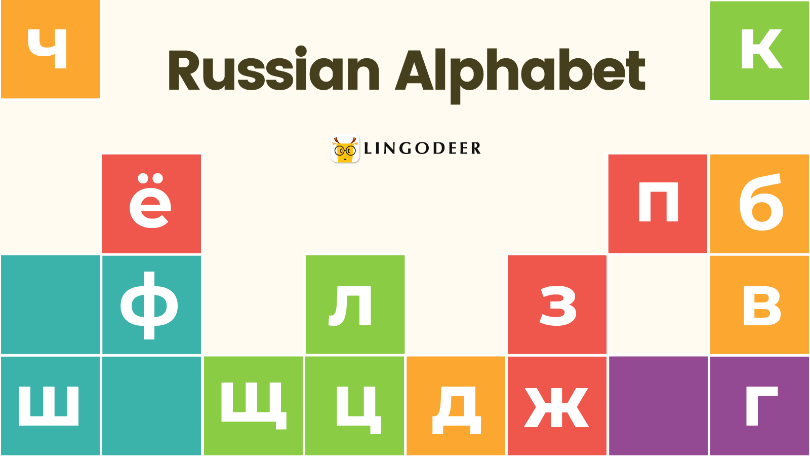 russian alphabet table